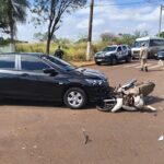 Colisão transversal deixa motociclista ferida em Maracaju; acidente é o 53º registrado em 2026
