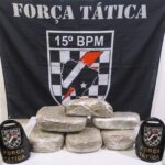 Força Tática do 15º BPM apreende 5,5 quilos de maconha em ônibus interestadual em Maracaju