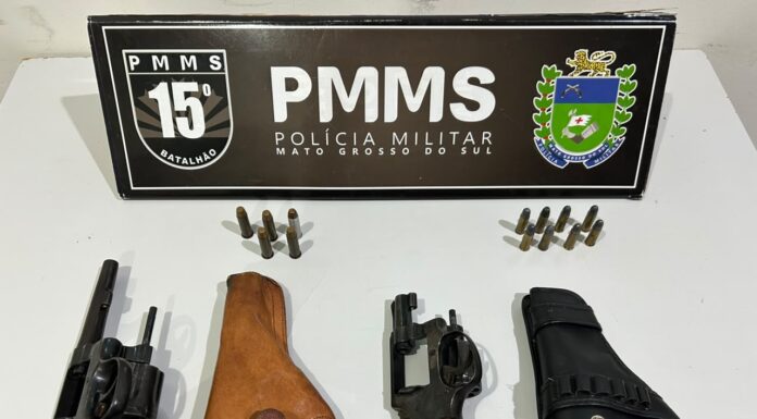 Polícia Militar apreende dois revólveres e munições com homem de 87 anos em Maracaju