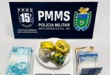POLÍCIA MILITAR PRENDE HOMEM POR TRÁFICO DE DROGAS E IDENTIFICA USO DE ADOLESCENTE NA COMERCIALIZAÇÃO EM NOVA ALVORADA DO SUL