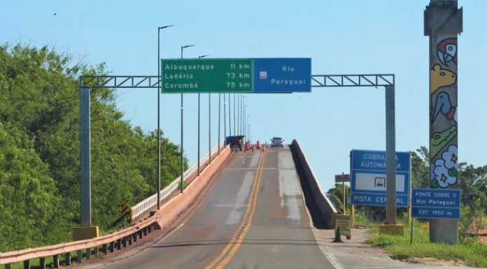 Ponte sobre o Rio Paraguai em Corumbá ficará interditada na próxima quarta-feira